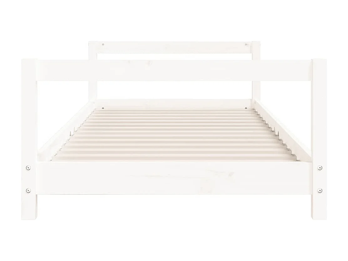 Kinderbedframe 90x200 cm massief grenenhout wit