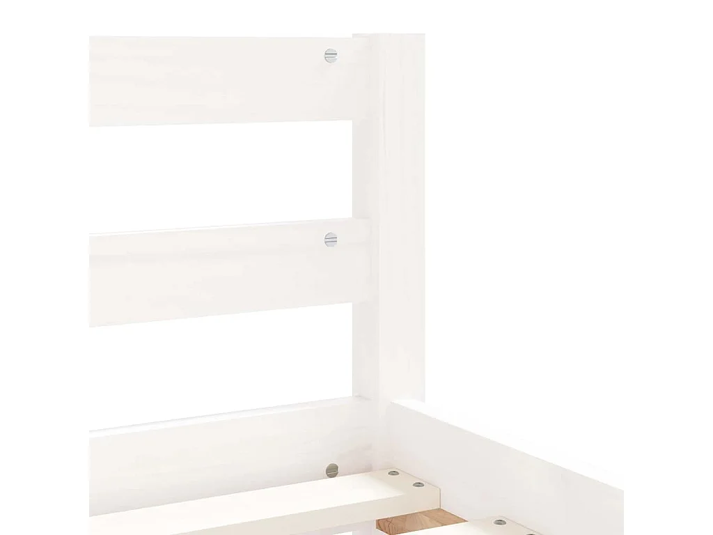 Cadre de lit pour enfant tiroirs blanc 80x160cm bois pin massif