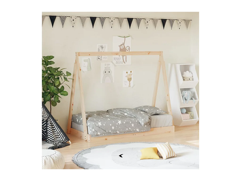 Cadre de lit pour enfant 70x140 cm bois de pin massif