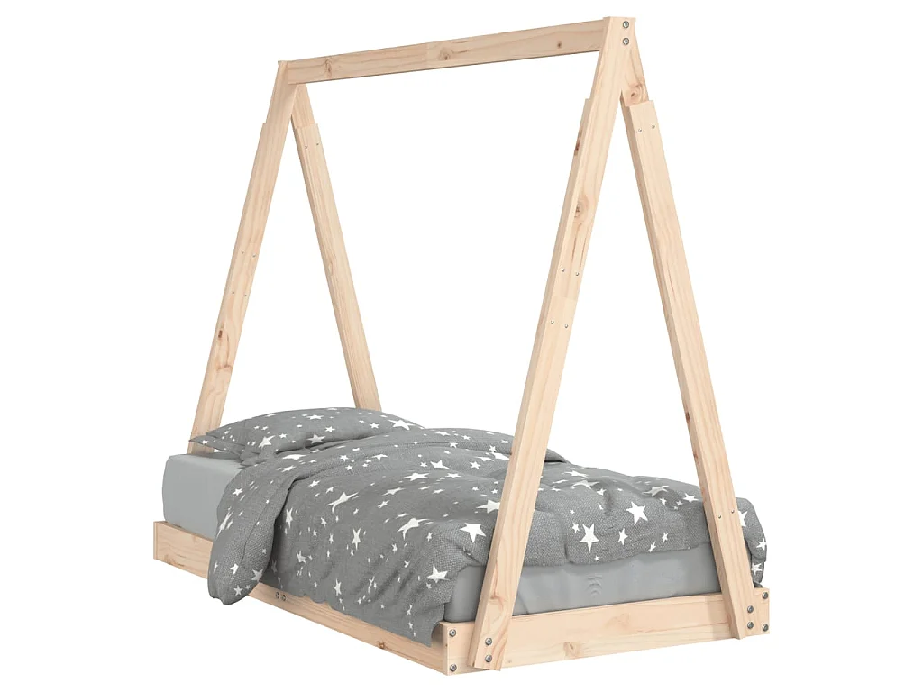 Kinderbedframe 70x140 cm massief grenenhout