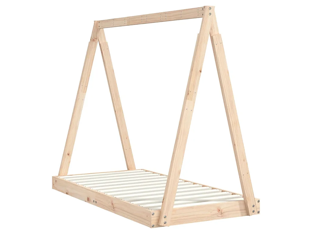 Kinderbedframe 70x140 cm massief grenenhout