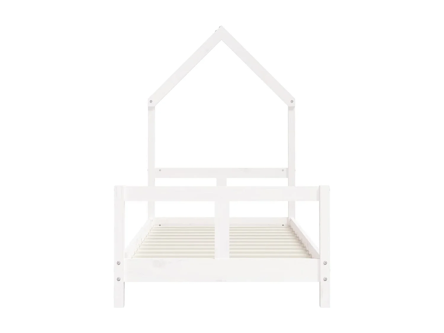 Cadre de lit pour enfant blanc 80x160 cm bois de pin massif