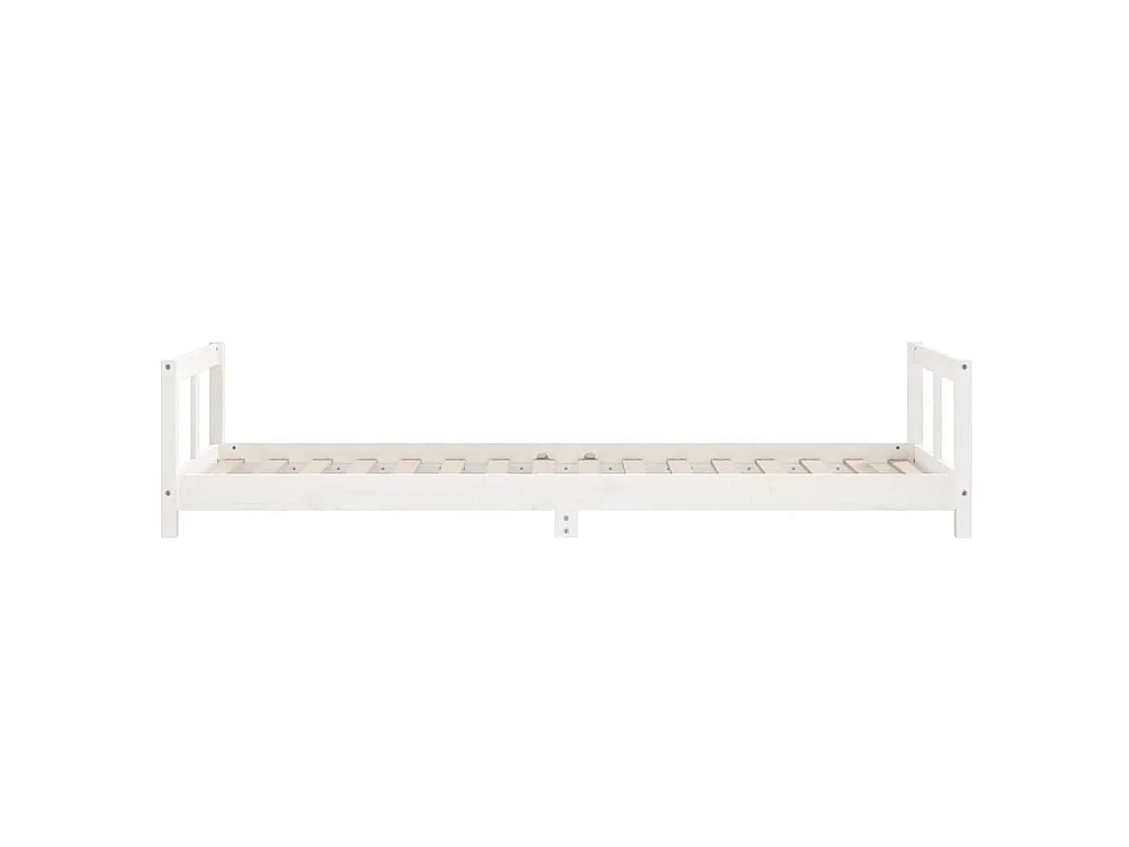Cadre de lit pour enfants blanc 90x200 cm bois de pin massif