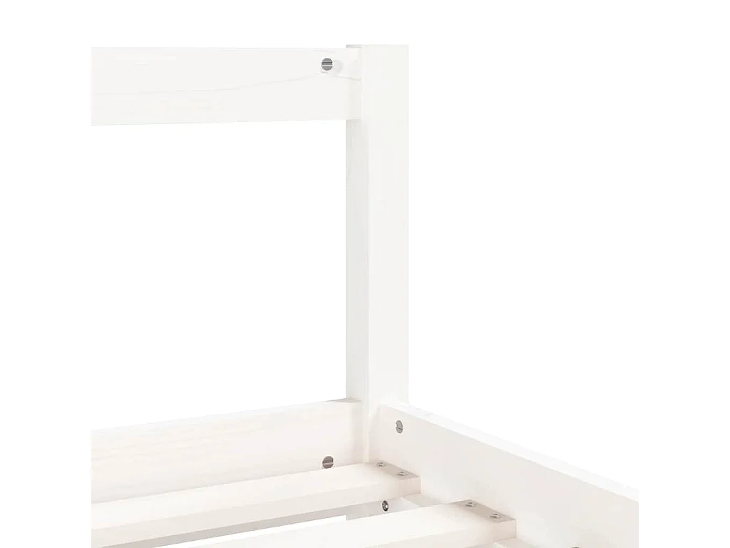 Cadre de lit pour enfants blanc 90x200 cm bois de pin massif
