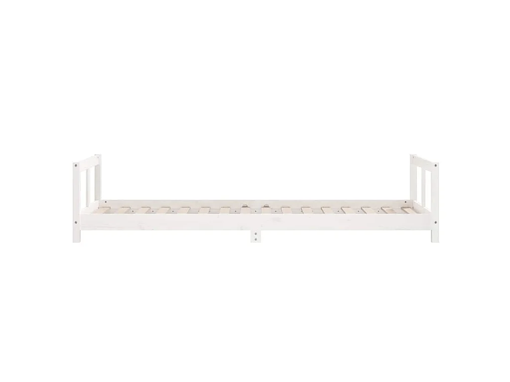 Cadre de lit pour enfants blanc 90x200 cm bois de pin massif