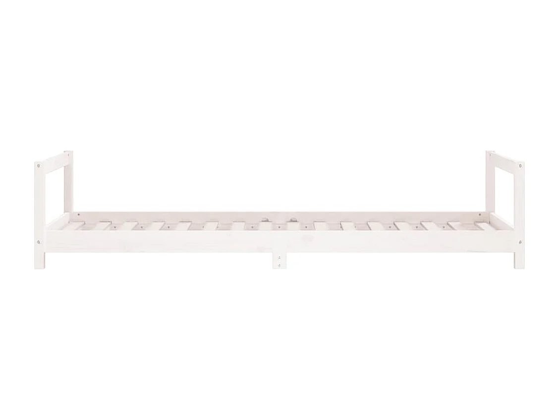 Giroletto per Bambini Bianco 80x200cm in Legno Massello di Pino