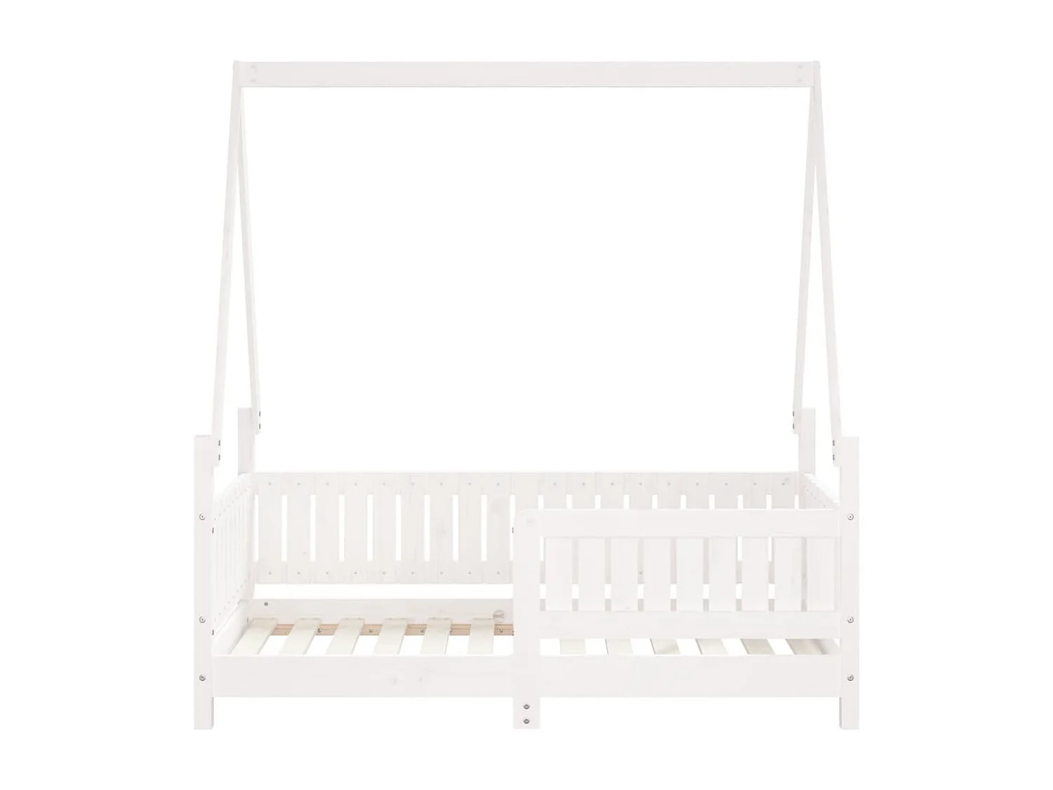Cadre de lit pour enfant blanc 70x140 cm bois de pin massif