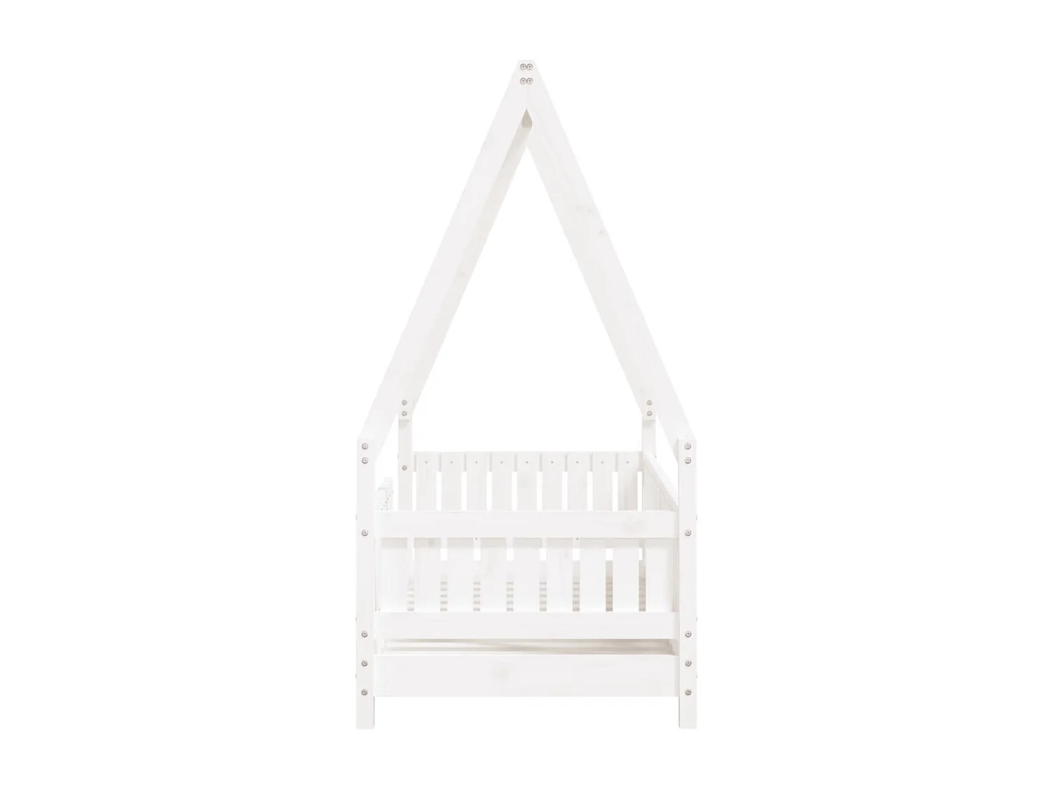 Cadre de lit pour enfant blanc 70x140 cm bois de pin massif