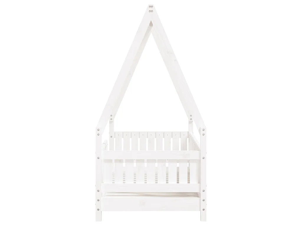 Cadre de lit pour enfant blanc 70x140 cm bois de pin massif