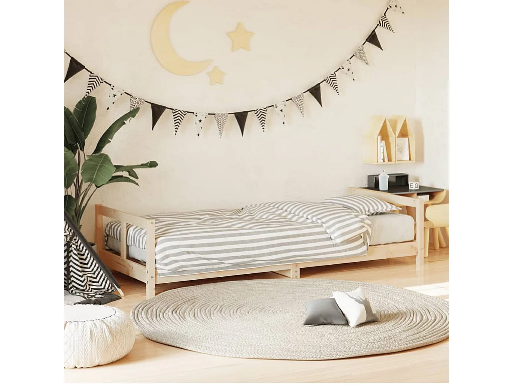 Cadre de lit pour enfants 80x200 cm bois de pin massif