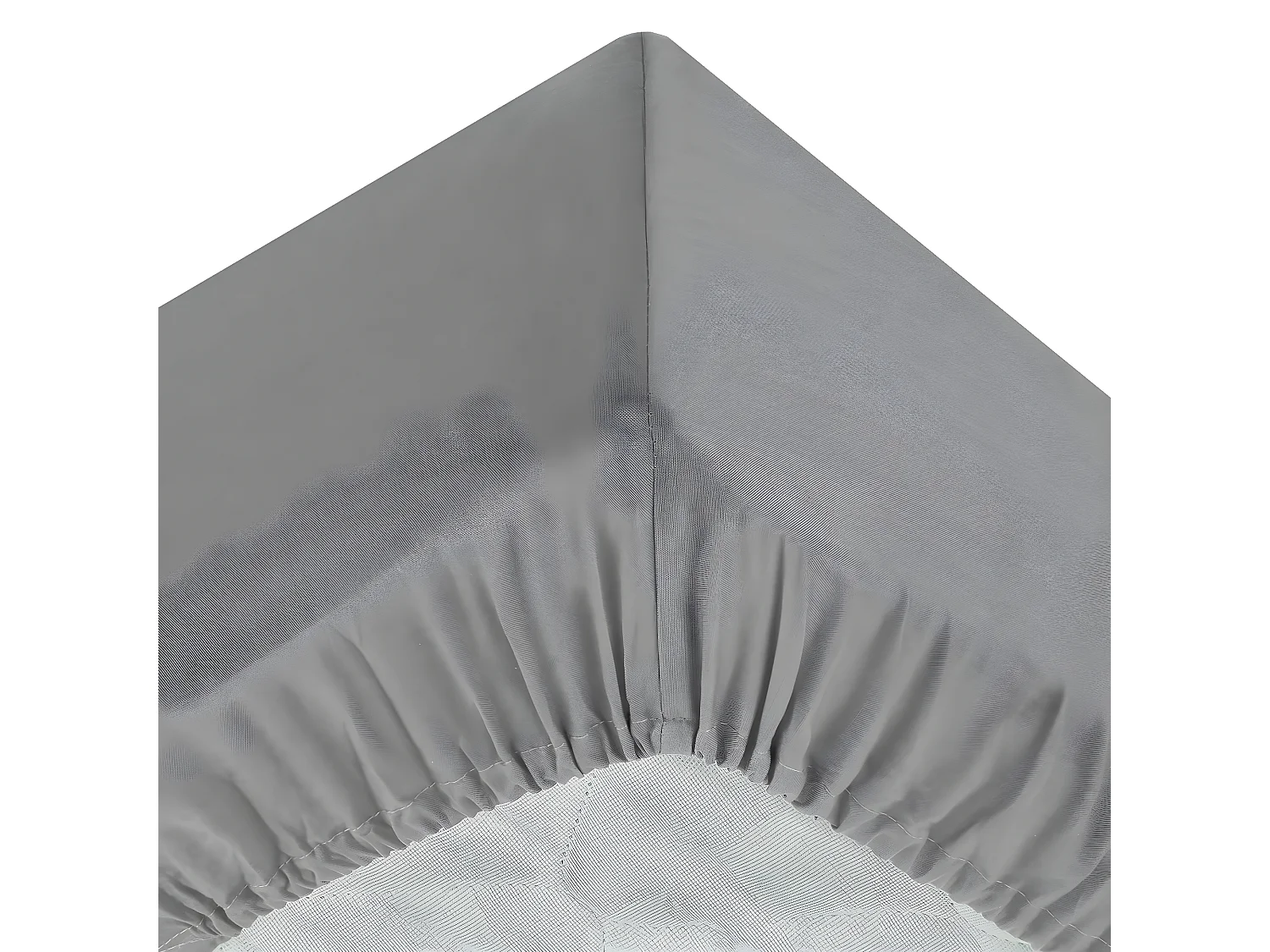 Drap Housse 1 Personne "Percale" 90x190cm Gris