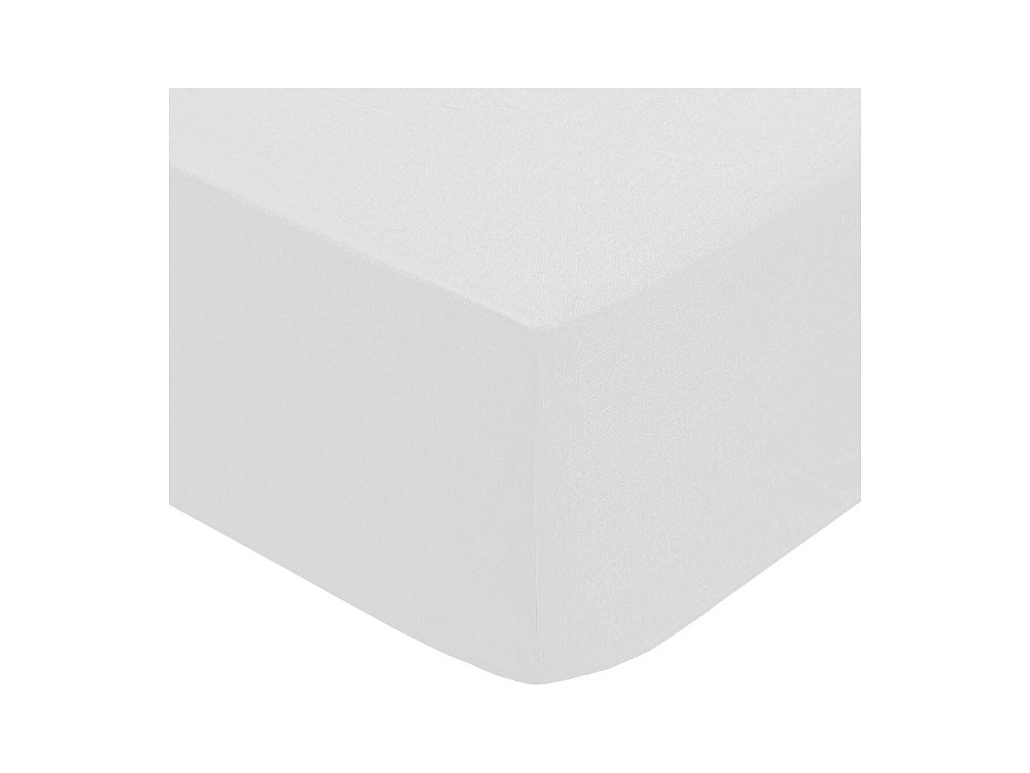 Drap Housse 2 Personnes "Percale" 160x200cm Blanc