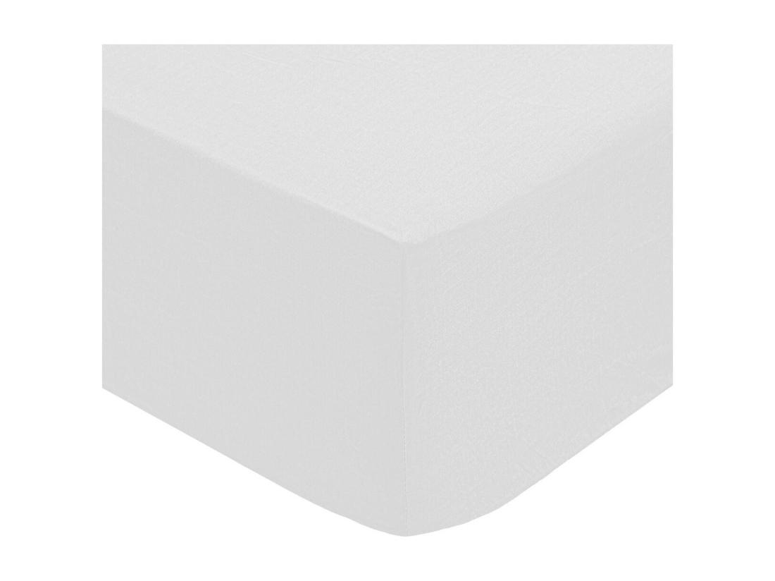 vente unique Drap Housse 2 Personnes "Percale" 160x200cm Blanc
