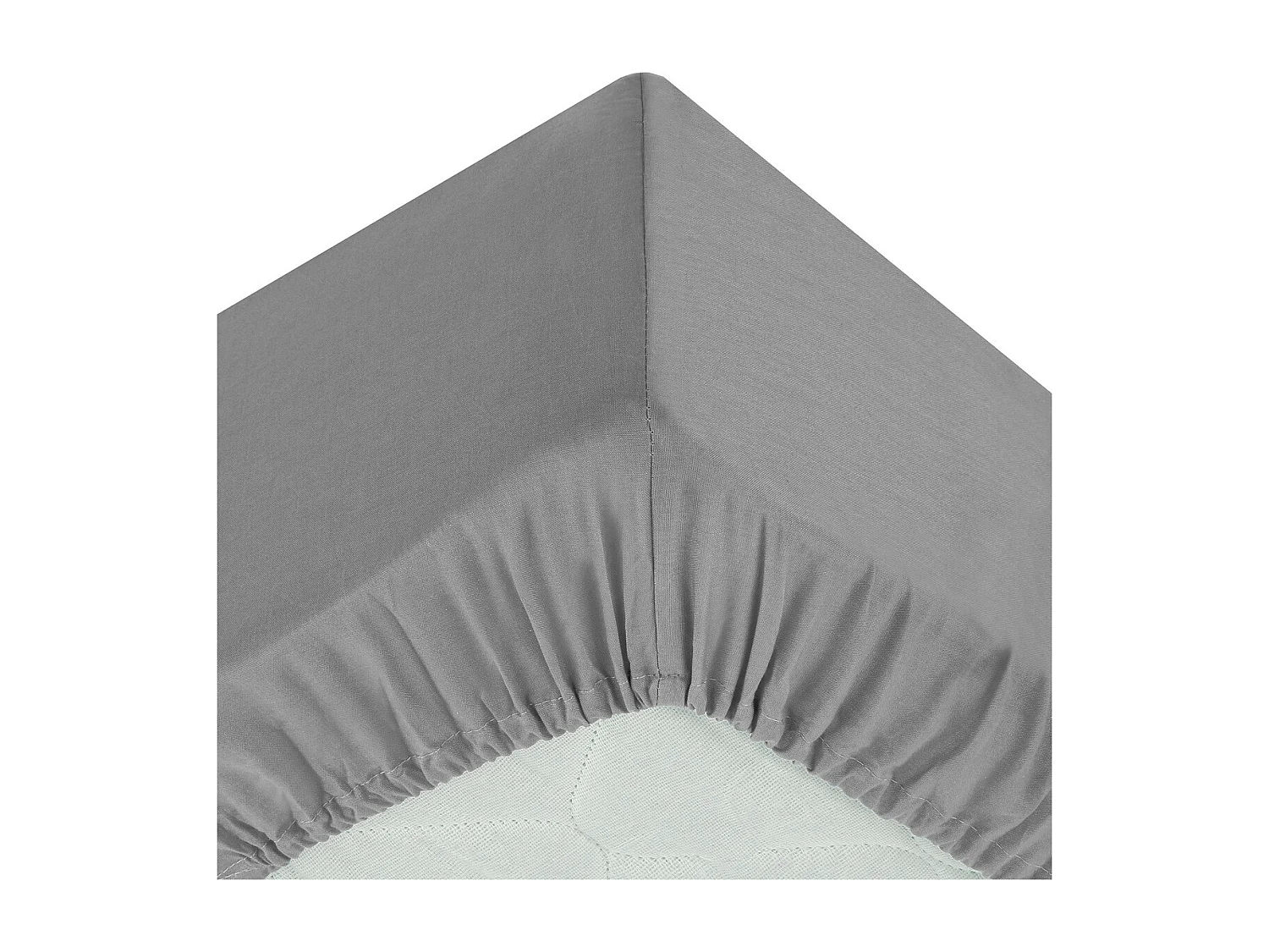 Drap Housse 2 Personnes "Percale" 140x190cm Gris