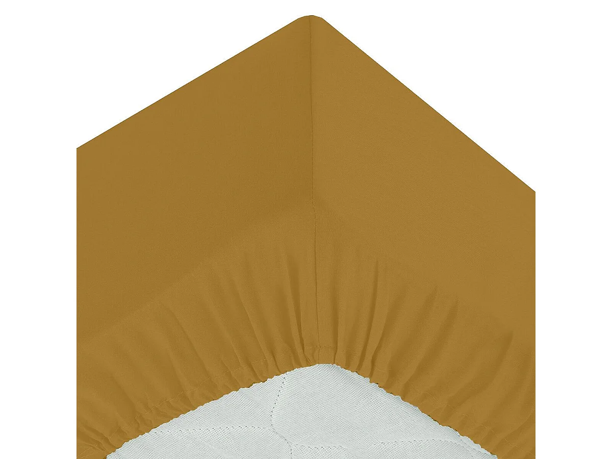 Drap Housse 1 Personne "Percale" 90x190cm Mordoré