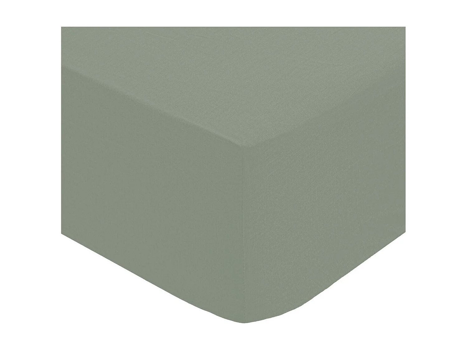 Drap Housse 2 Personnes "Percale" 160x200cm Vert Tilleul