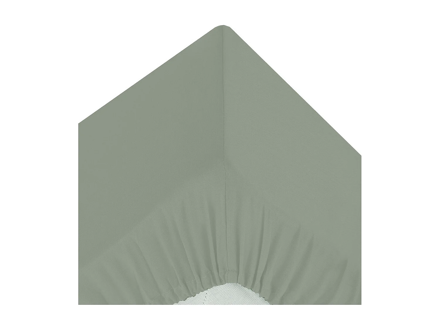 Drap Housse 2 Personnes "Percale" 160x200cm Vert Tilleul