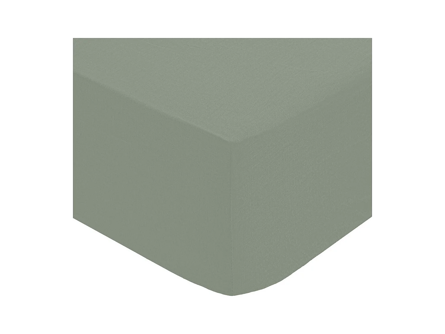 Drap Housse 2 Personnes "Percale" 140x190cm Vert Tilleul