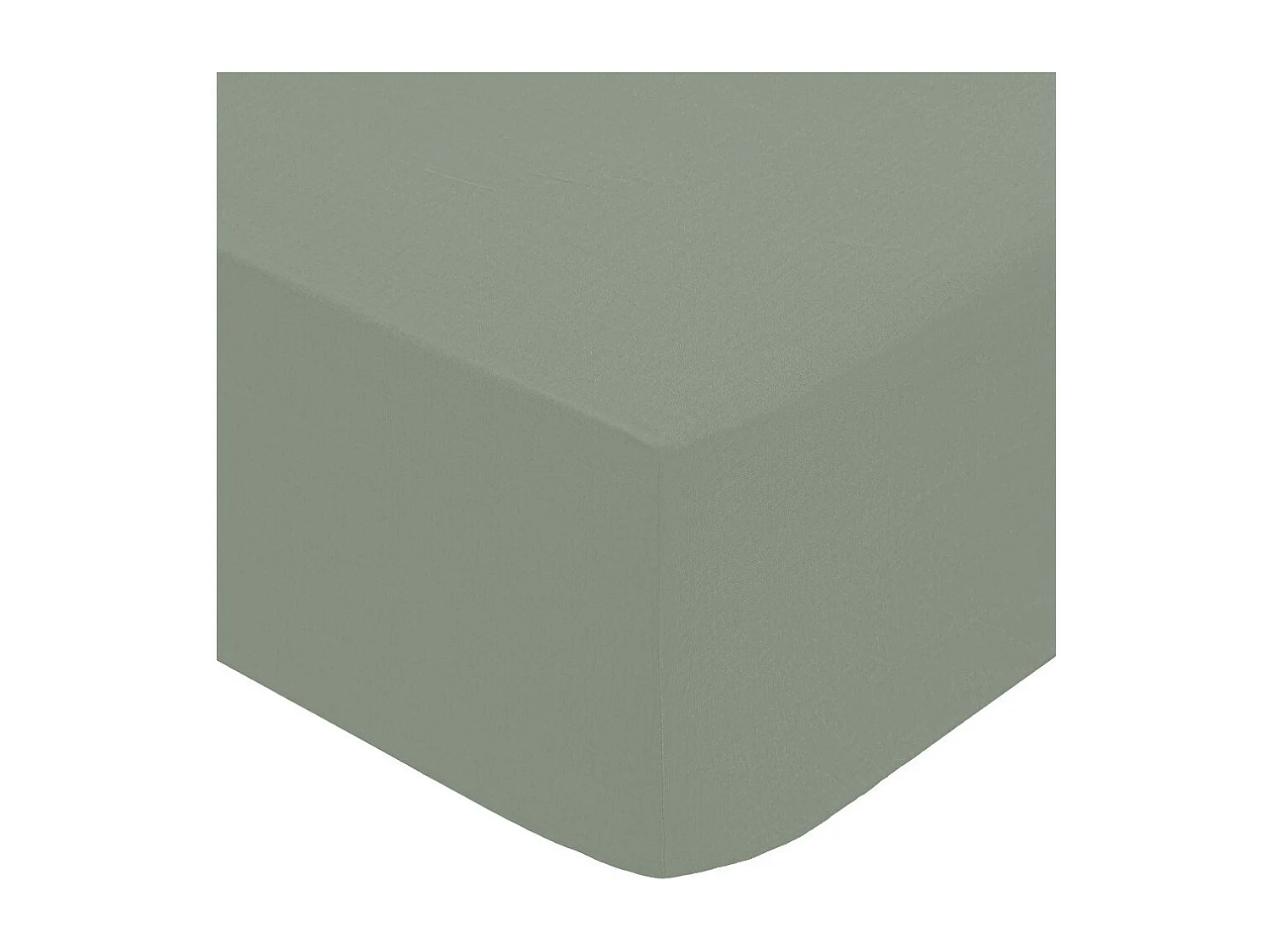 Drap Housse 1 Personne "Percale" 90x190cm Vert Tilleul