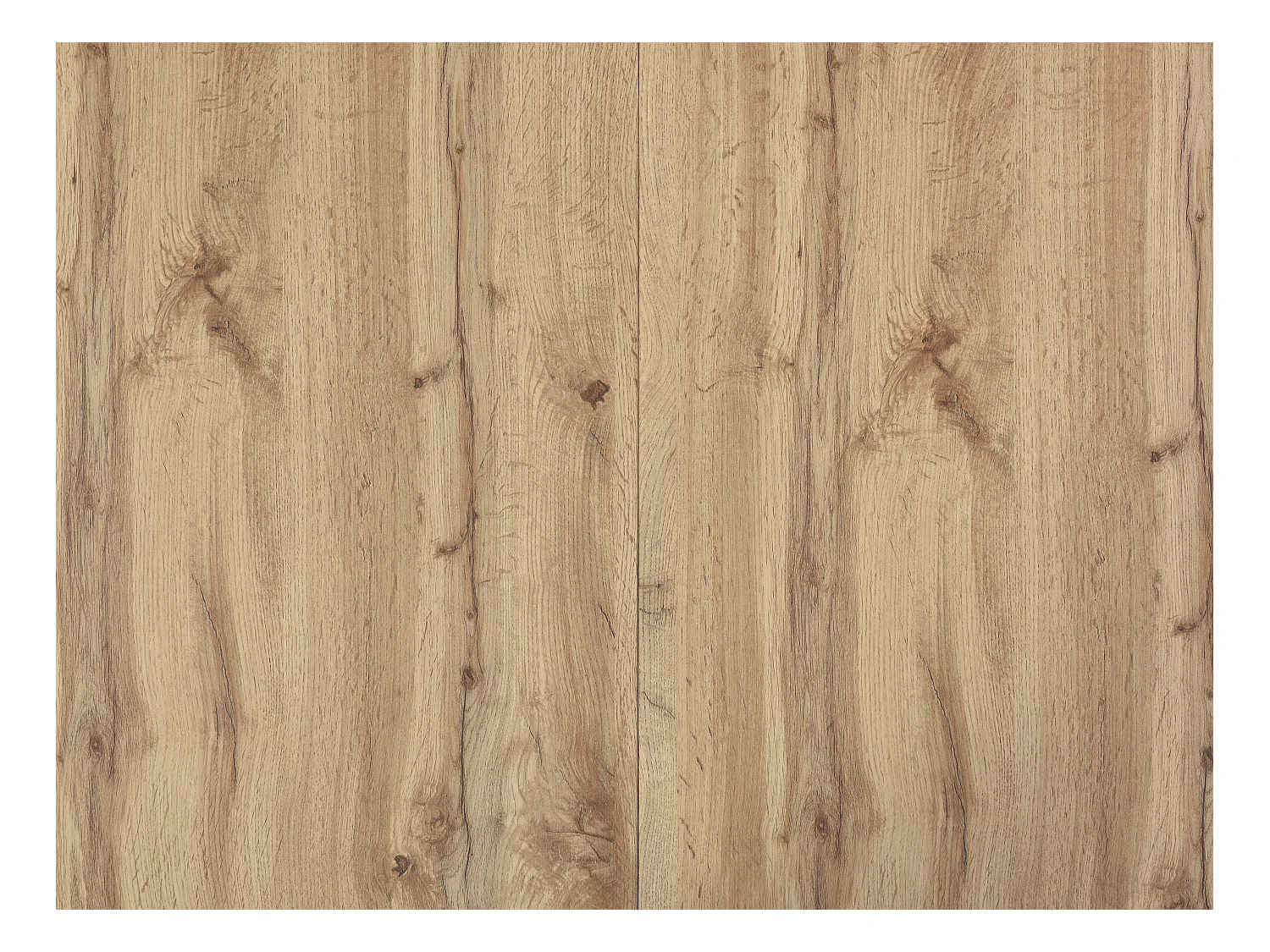 Mesa de comedor extensible de 4 a 10 personas en MDF y metal - Natural y negro - EMELIA