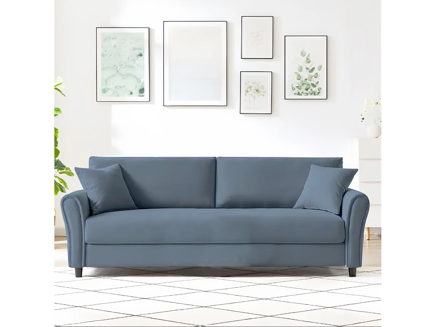 4-Zits Bank Lichtblauw Lucerne - Eigentijds Design en Uitzonderlijk Comfort