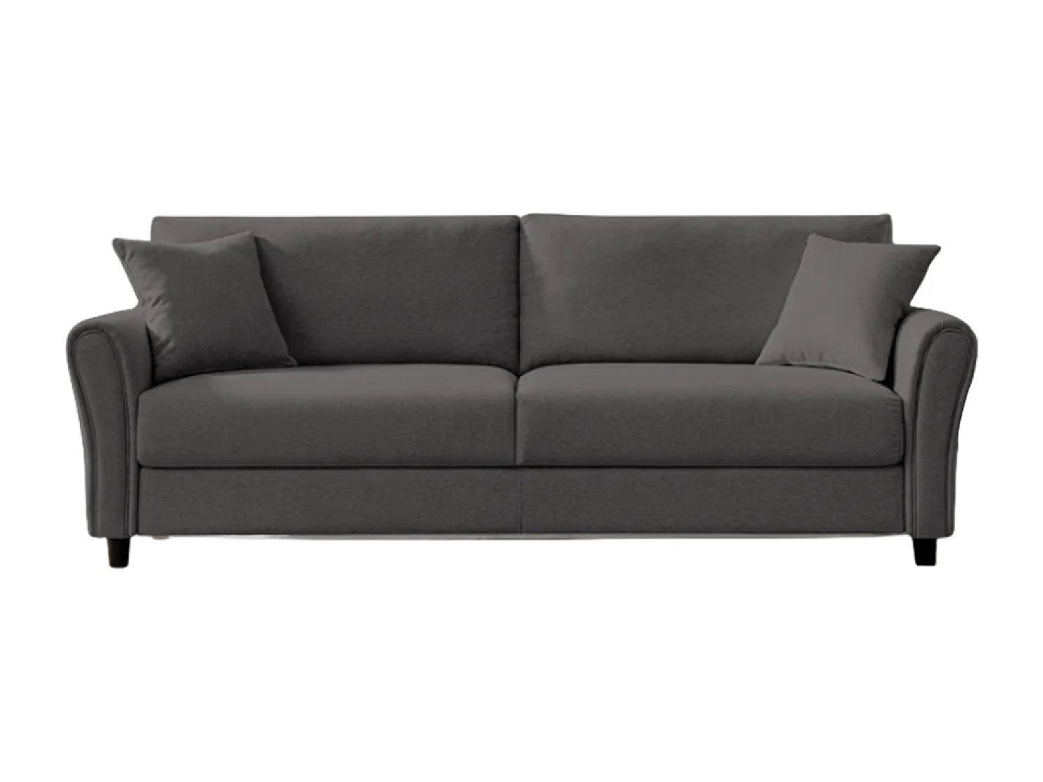 Canapé 4 places en tissu gris foncé LUCERNE