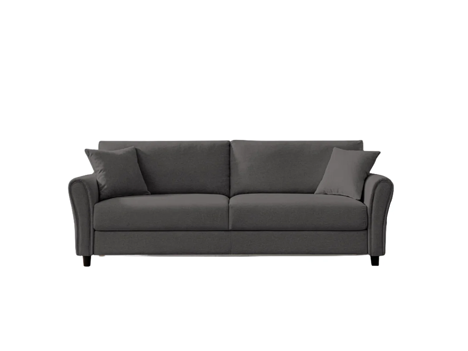 Canapé 4 places en tissu gris foncé LUCERNE