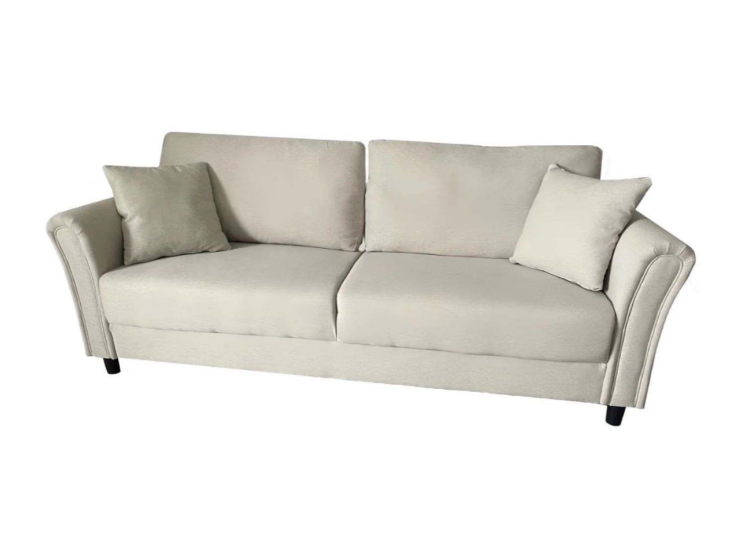 Canapé 4 places en tissu beige LUCERNE