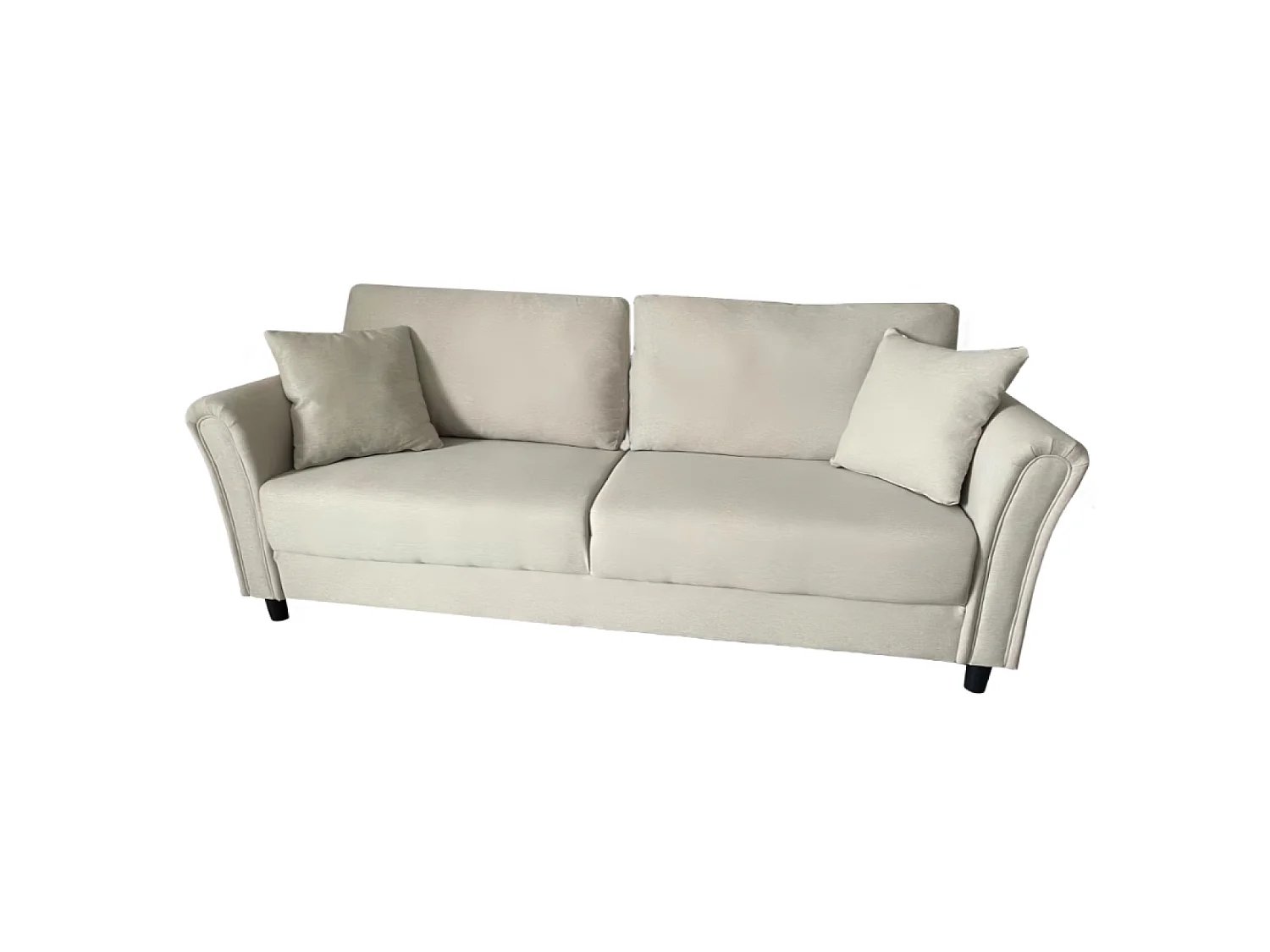 Canapé 4 places en tissu beige LUCERNE
