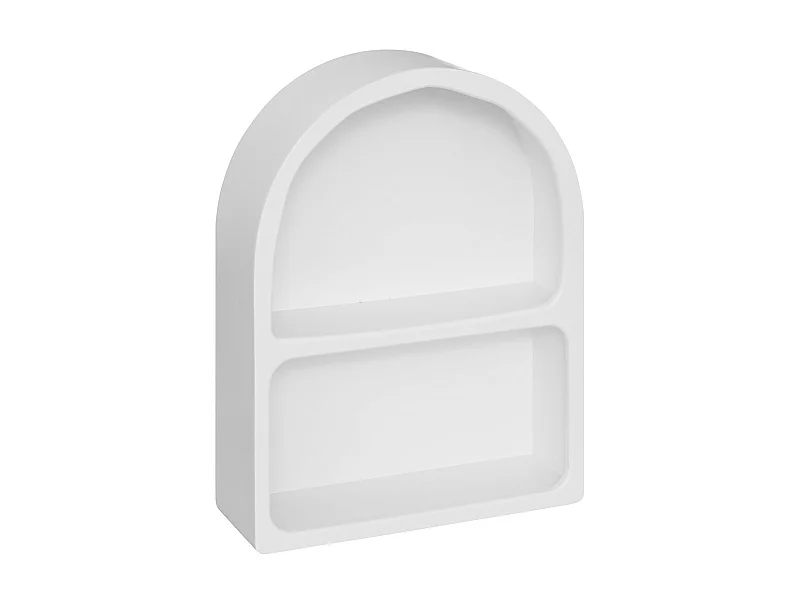 Étagère murale en Bois Blanc 2 niveaux 35 x 45 cm