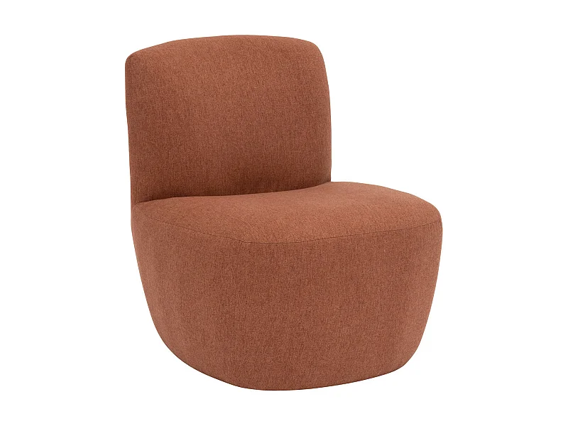 Fauteuil chauffeuse tissu chiné Terracotta