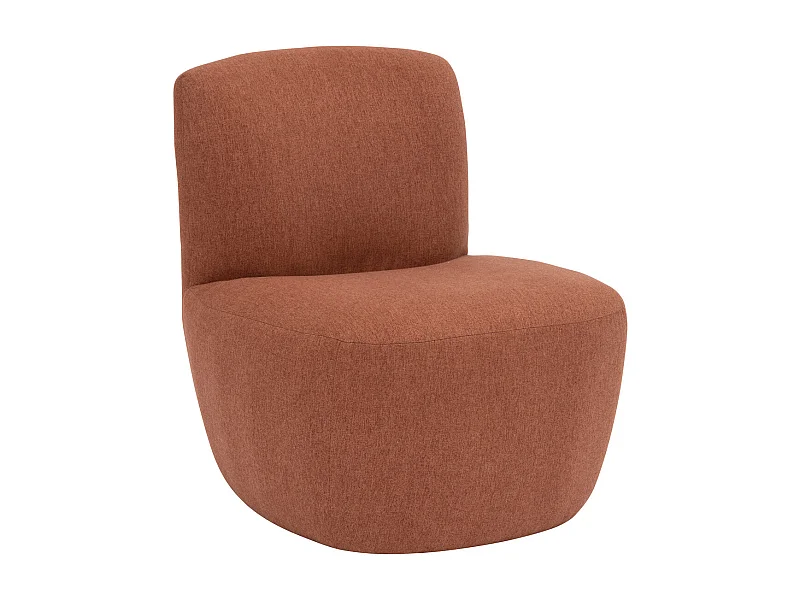 Fauteuil chauffeuse tissu chiné Terracotta