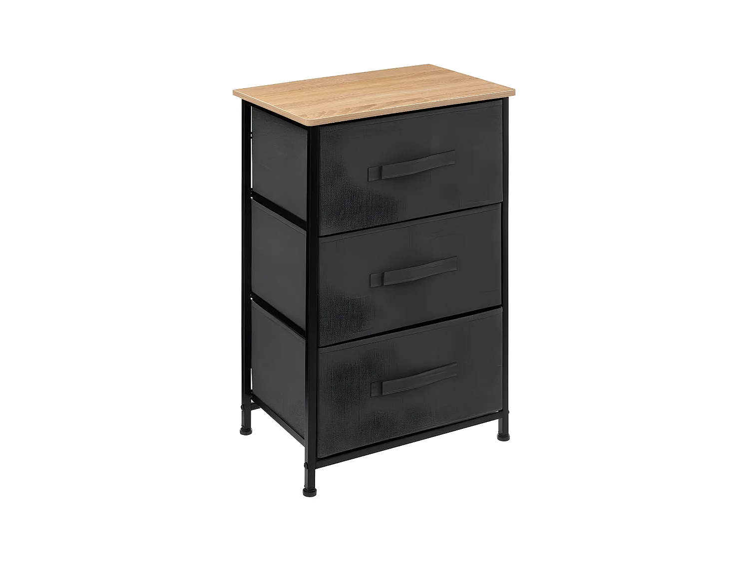 Meuble de Rangement 3 Tiroirs "Tissa" 73cm Gris Foncé