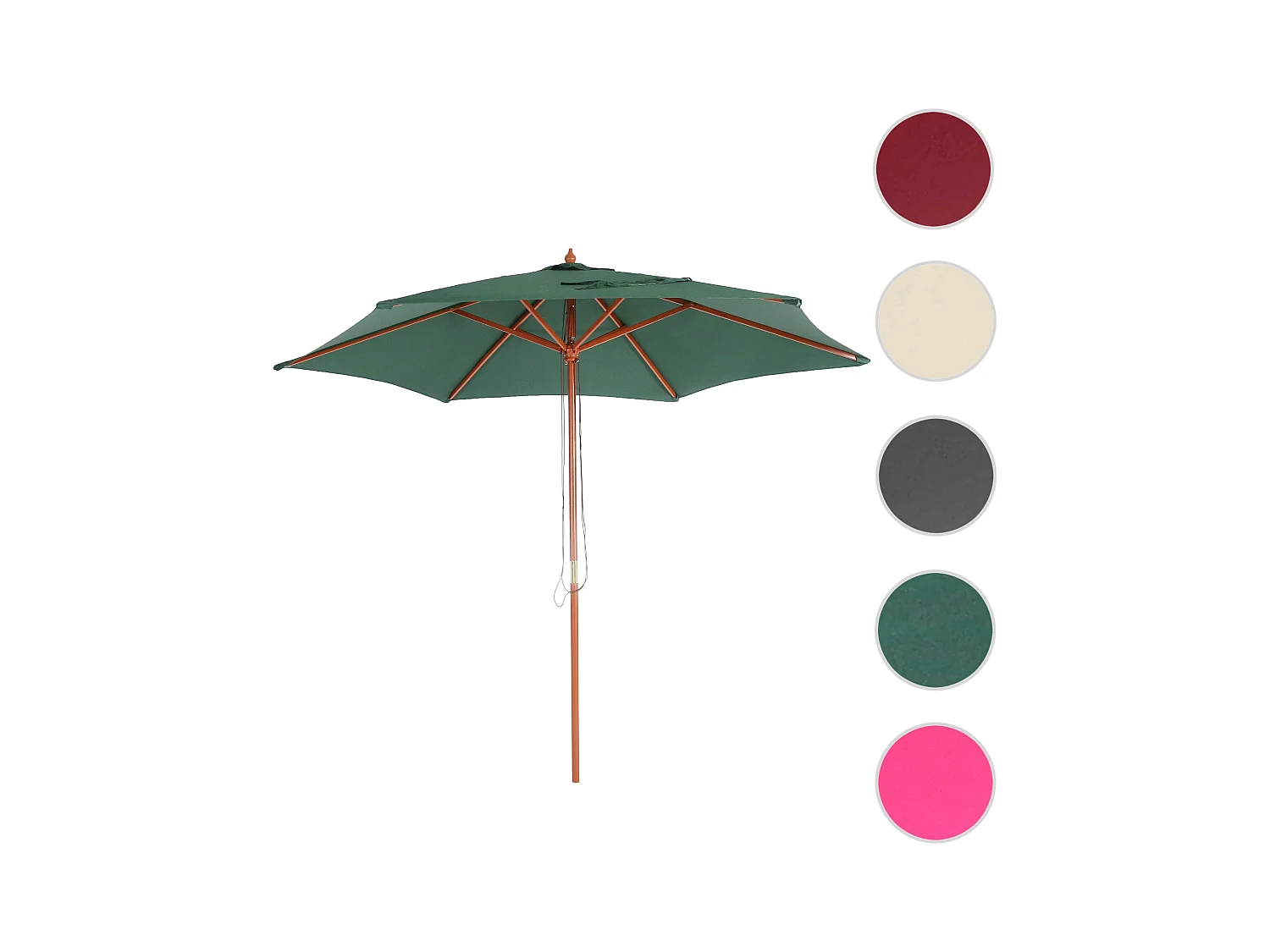 Parasol Lisbon III rond,  olijfgroen