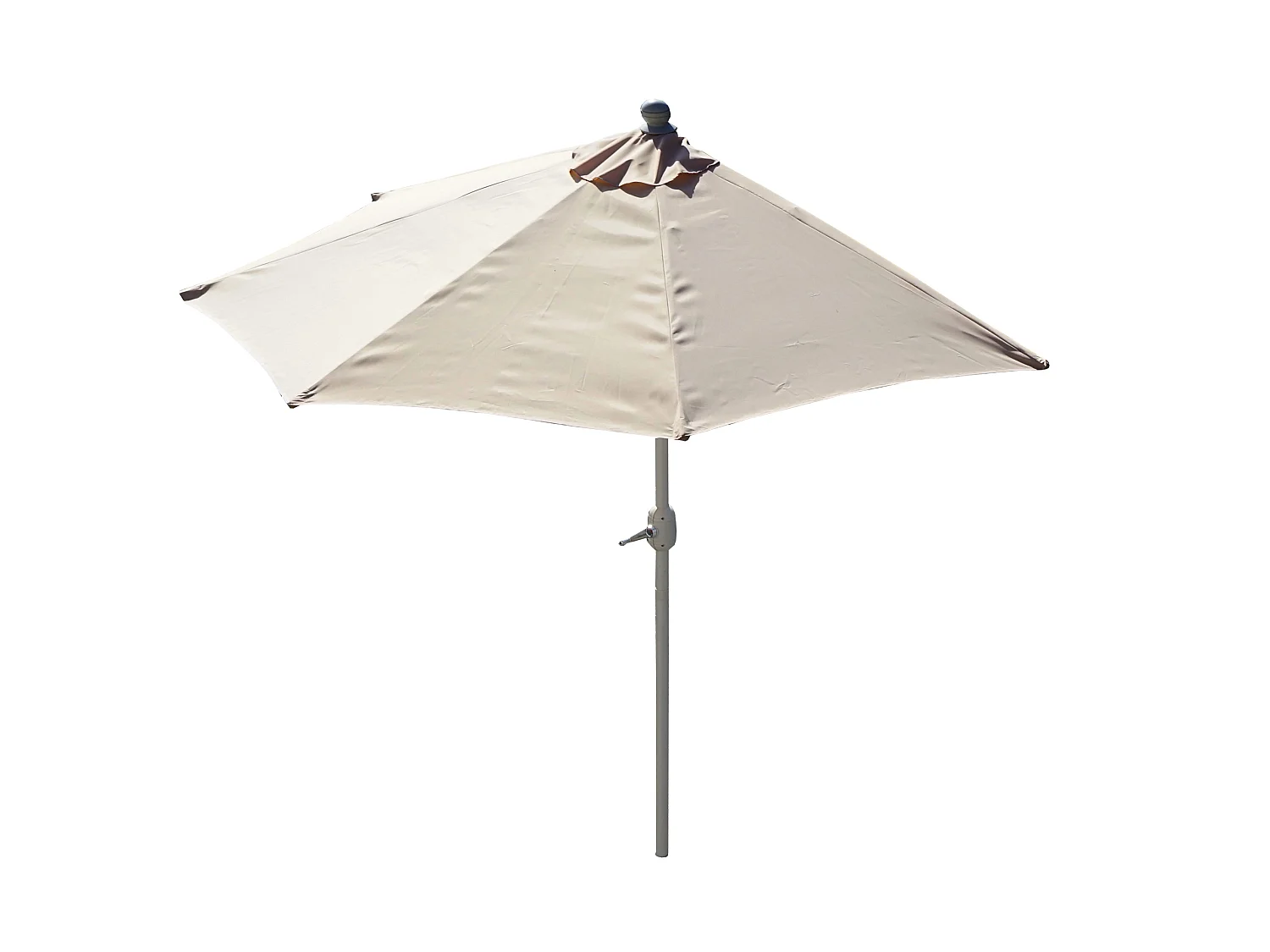 Parasol Lorca semi-circulaire 2,7m UV 50,  crème sans pied