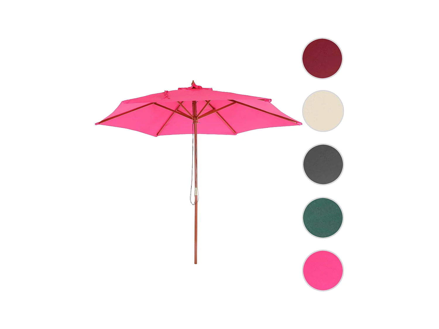 Parasol Lisbonne Ø 3m,  rose