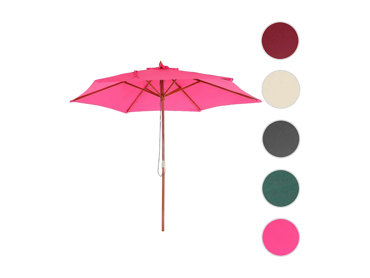 Parasol Lisbonne Ø 3m,  rose
