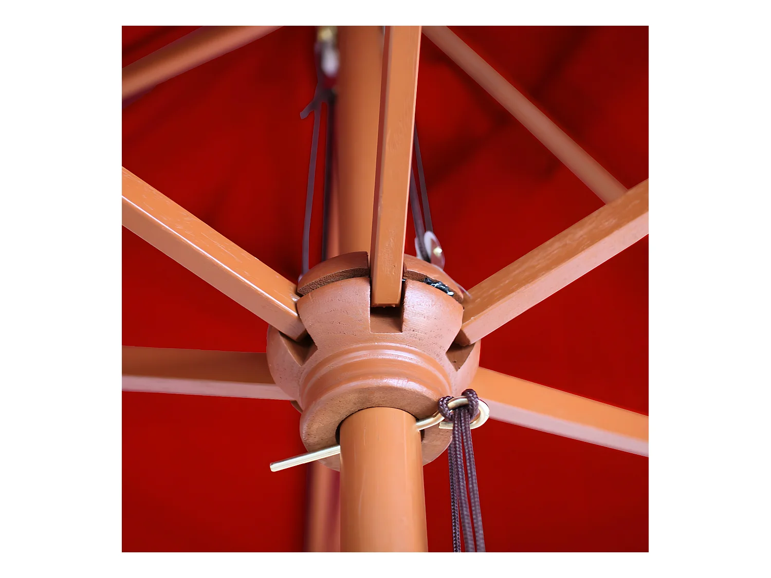 Parasol Lisbon III rond,  rood