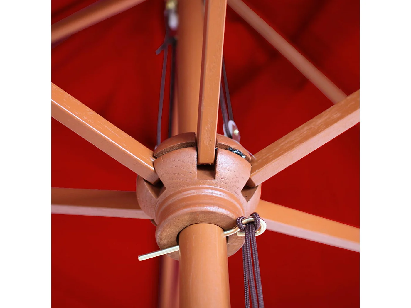 Parasol Lisbonne Ø 3m,  rouge