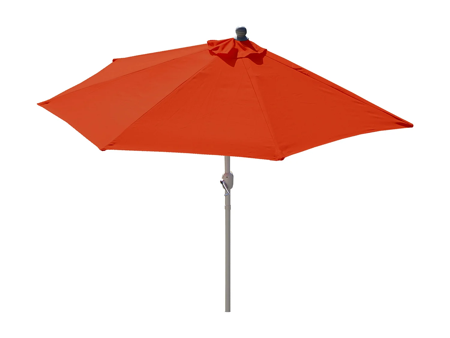 Parasol Lorca semi-circulaire 2,7m UV 50,  terracotta sans pied