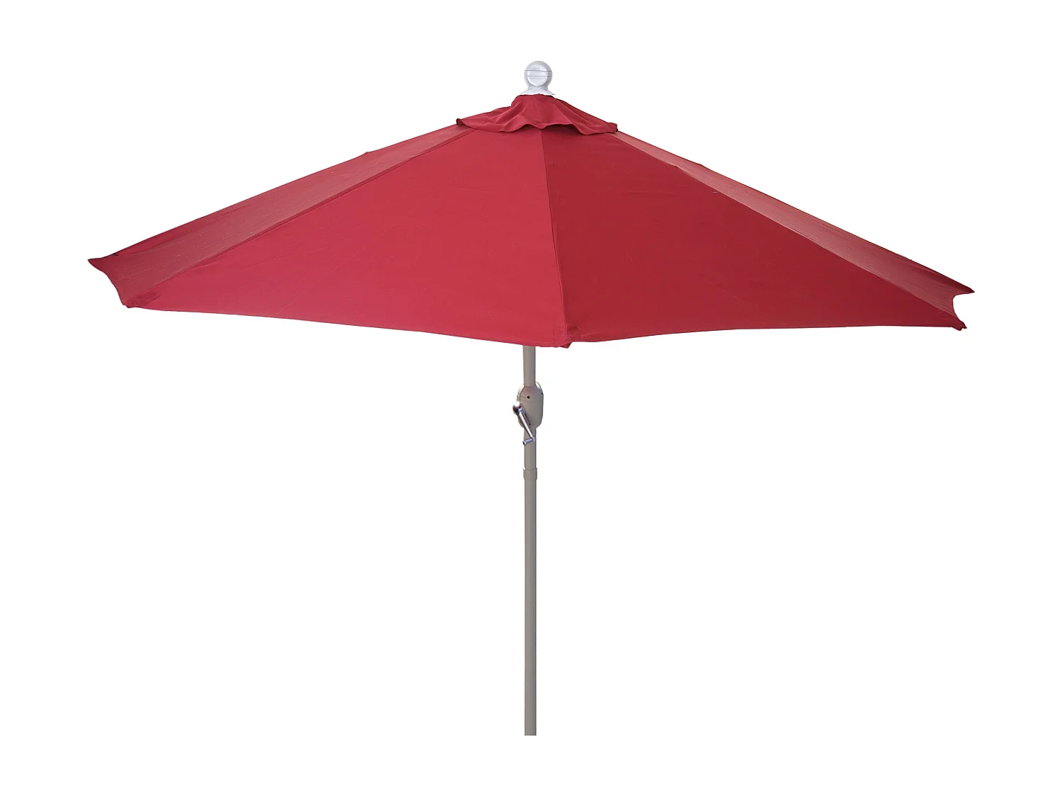 Parasol Lorca semi-circulaire 2,7m UV 50,  270cm bordeaux sans pied