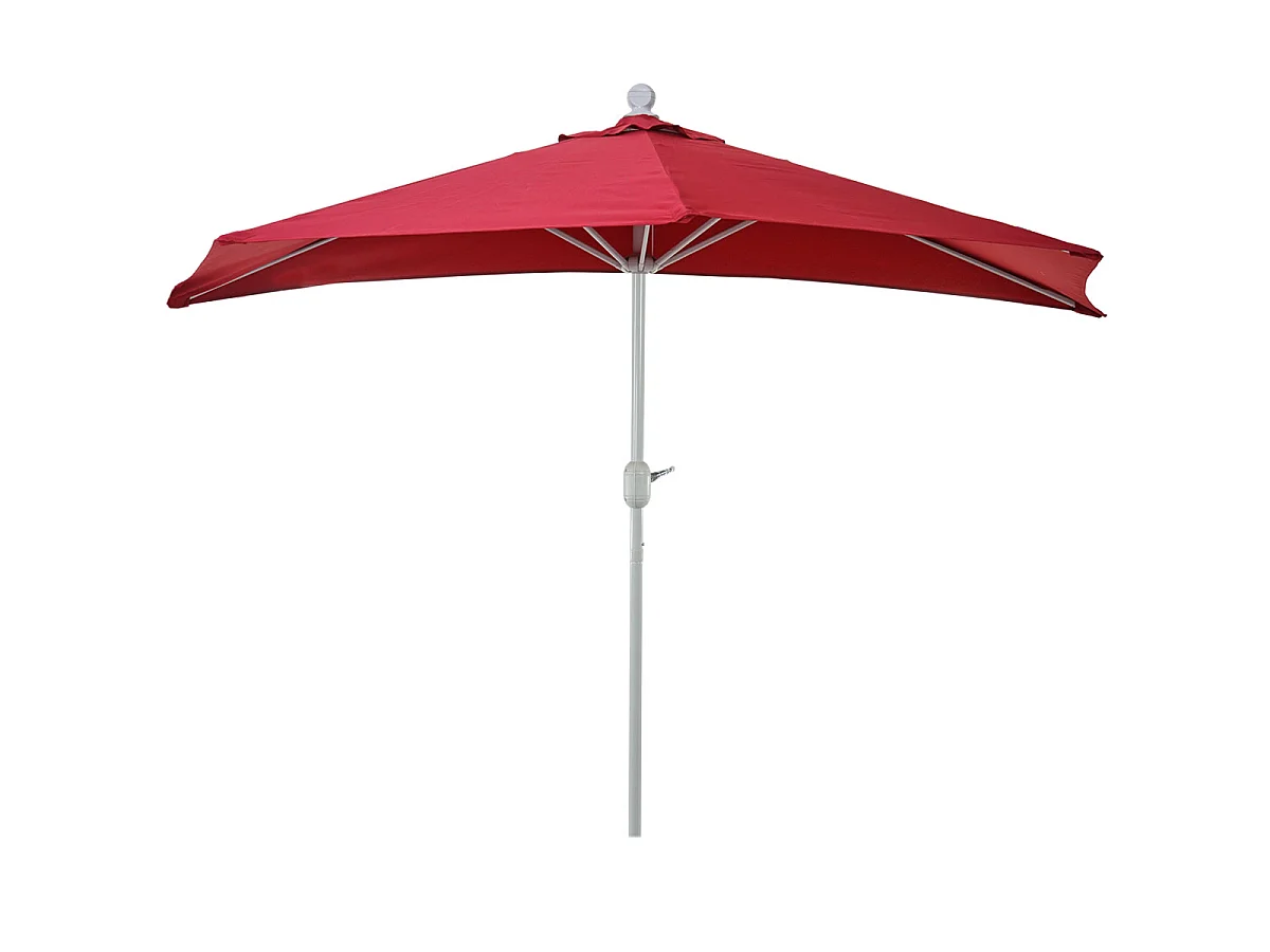Parasol Lorca semi-circulaire 2,7m UV 50,  270cm bordeaux sans pied