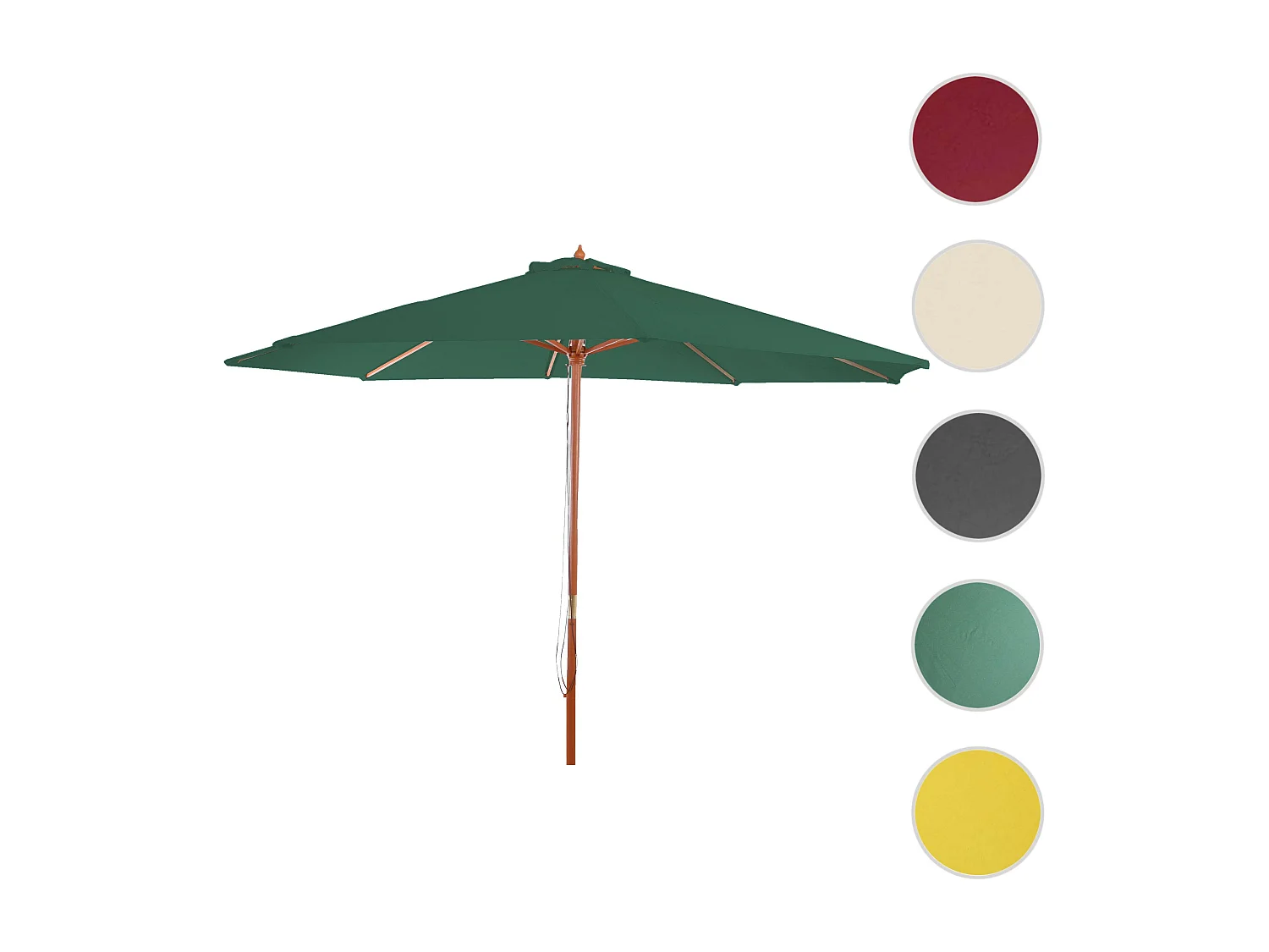 Parasol Lisbonne Ø 3,5m,  vert