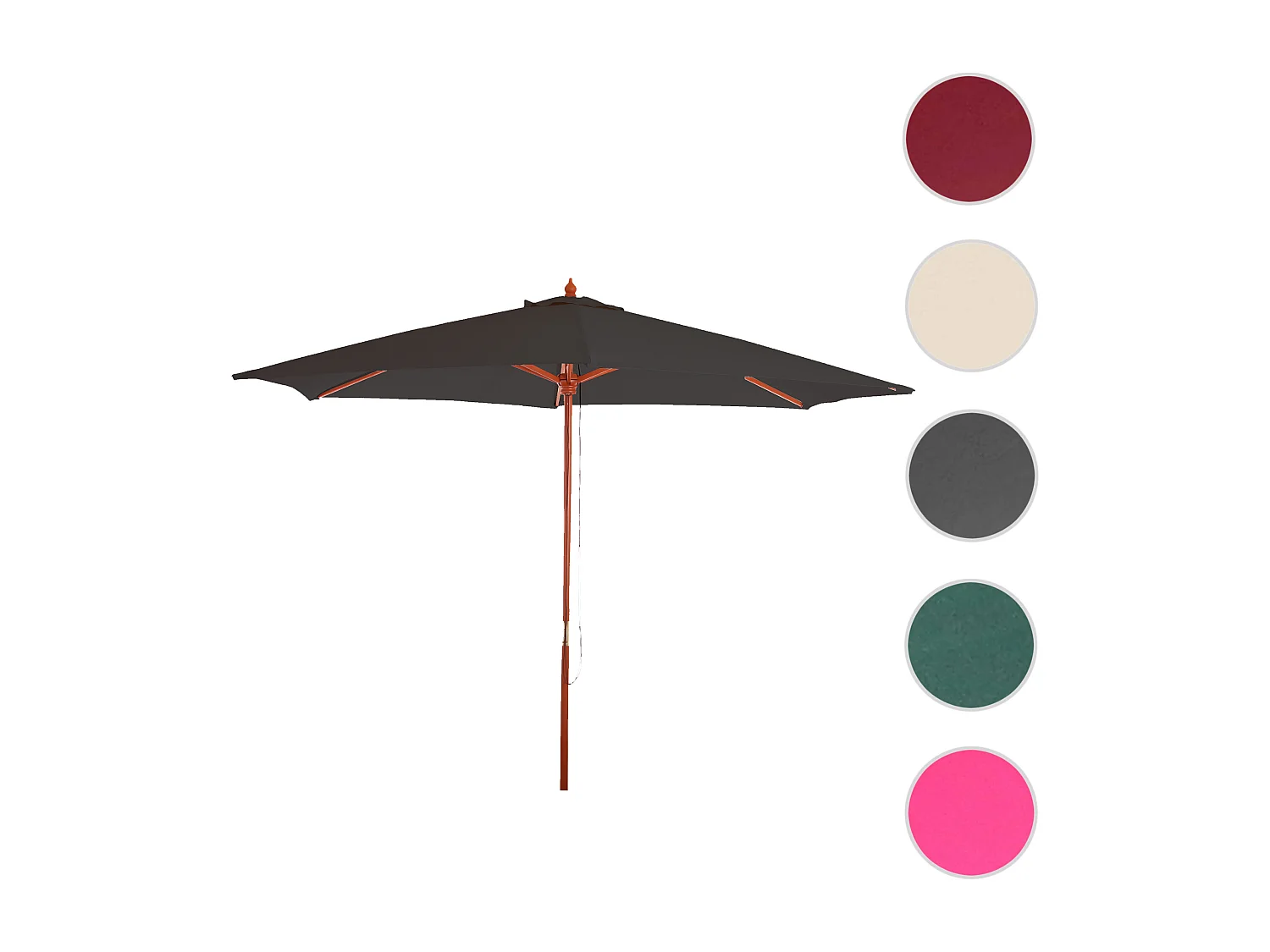 Parasol Lisbonne Ø 3m,  anthracite