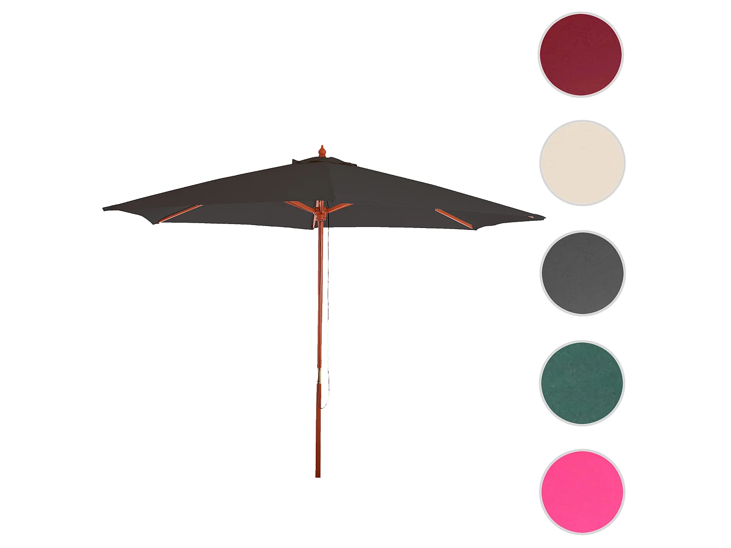 Parasol Lissabon,  antraciet