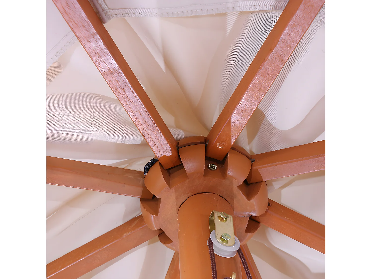 Parasol Lisbonne Ø 3,5m,  crème