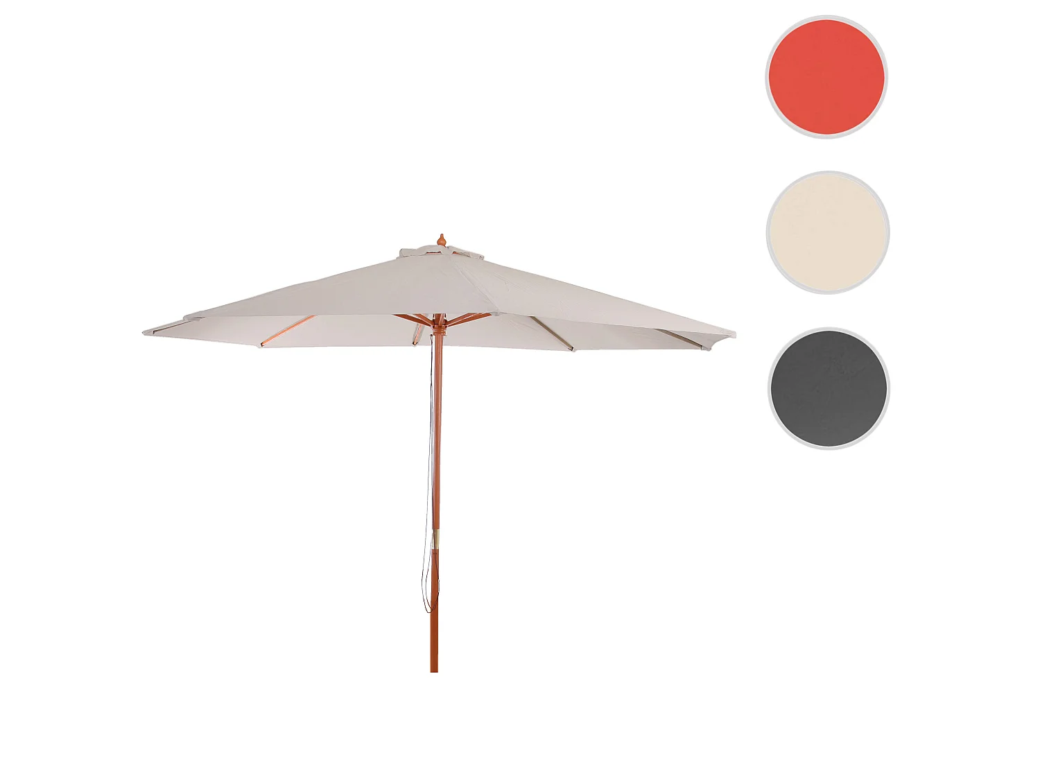 Parasol Lisbonne Ø 3,5m,  crème