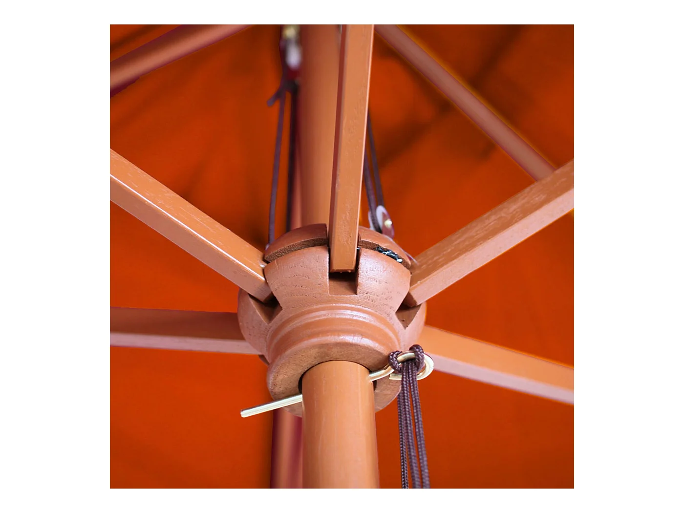 Parasol Lisbon III rond,  terracotta