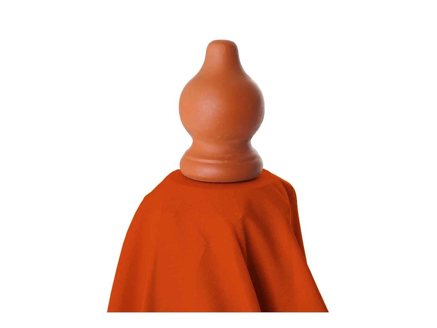 Parasol Lisbon III rond,  terracotta