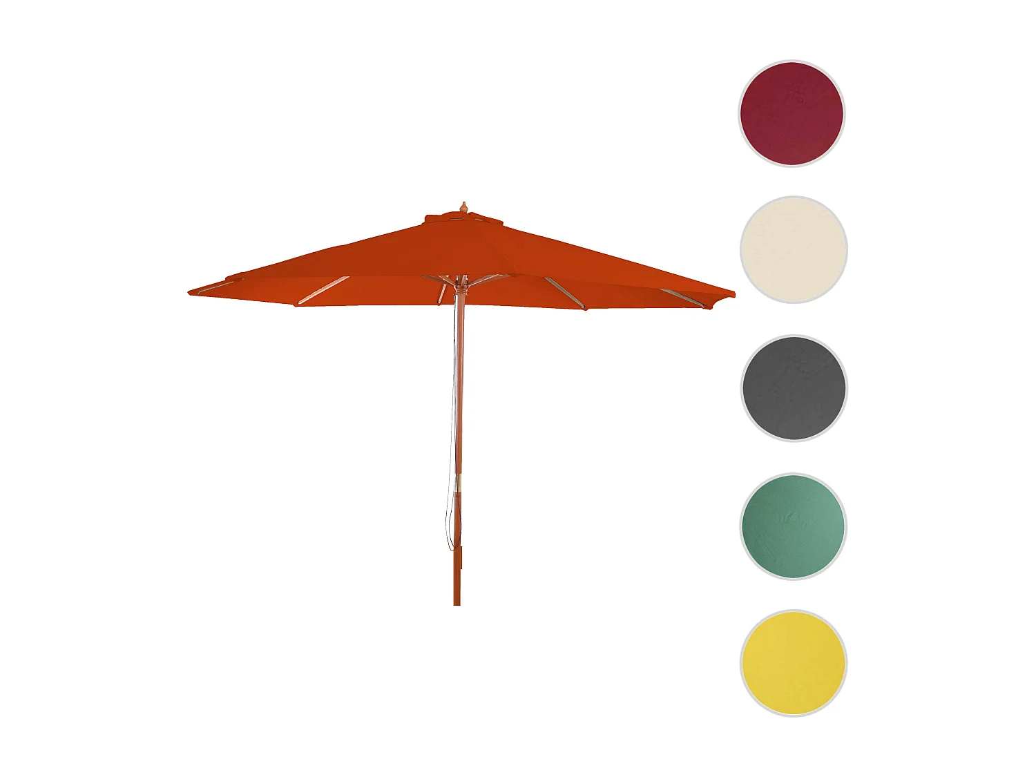 Parasol Lisbonne Ø 3m,  terre-cuite